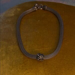 A Classy Chic Boutique Silver Mesh Necklace NWOT